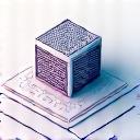 Icono de un plano de diseño 3D.