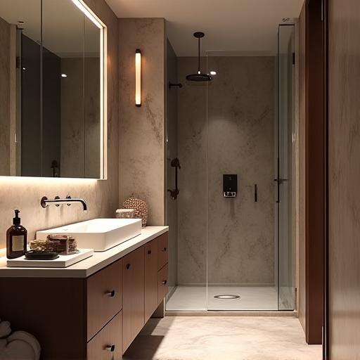 Elegante baño en el distrito de Retiro.